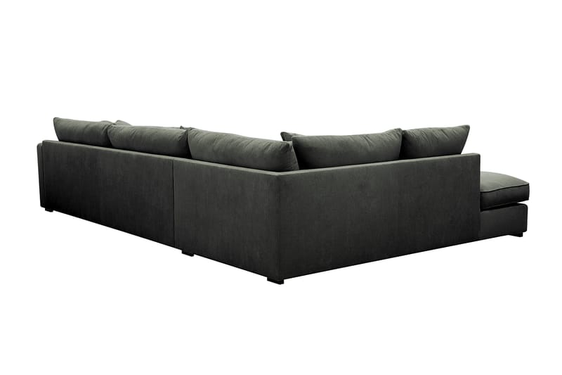 Rossita Lyx 4-sits Extra djup Soffa med Schäslong Vänster - Mörkgrön Manchester - Products - Möbler - Soffa - Divansoffa & schäslongsoffa - 4 sits soffa med divan