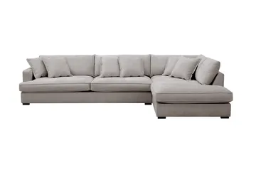 Rossita Lyx 4-sits Högervänd L-formad Extra Djup Schäslongsoffa i Chenille
