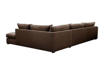 Rossita Lyx 4-sits Högervänd L-formad Extra Djup Schäslongsoffa i Manchester - Brun Manchester - Products - Möbler - Soffa - Divansoffa & schäslongsoffa - 4 sits soffa med divan