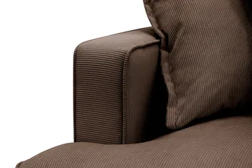 Rossita Lyx 4-sits Högervänd L-formad Extra Djup Schäslongsoffa i Manchester - Brun Manchester - Products - Möbler - Soffa - Divansoffa & schäslongsoffa - 4 sits soffa med divan
