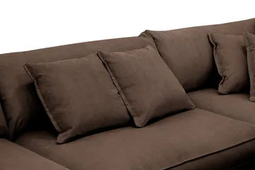 Rossita Lyx 4-sits Högervänd L-formad Extra Djup Schäslongsoffa i Manchester - Brun Manchester - Products - Möbler - Soffa - Divansoffa & schäslongsoffa - 4 sits soffa med divan