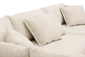 Rossita Lyx 4-sits Vänstervänd L-formad Extra Djup Schäslongsoffa i Chenille - Beige Chenille - Products - Möbler - Soffa - Divansoffa & schäslongsoffa - 4 sits soffa med divan