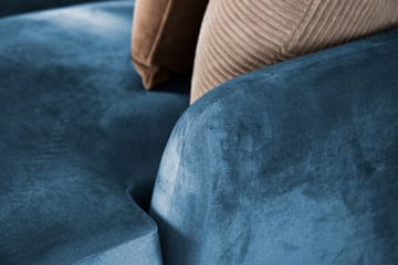 Trend 4-sits Högervänd L-formad Schäslongsoffa i Sammet - Blå - Products - Möbler - Soffa - Divansoffa & schäslongsoffa - 4 sits soffa med divan