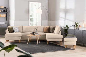 Trend 4-sits Högervänd L-formad Schäslongsoffa i Tyg 280 cm bred - Beige - Products - Möbler - Soffa - Divansoffa & schäslongsoffa - 4 sits soffa med divan
