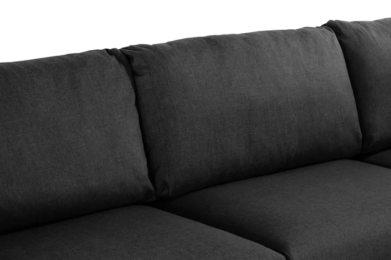 Trend 4-sits Högervänd L-formad Schäslongsoffa i Tyg - Svart - Products - Möbler - Soffa - Divansoffa & schäslongsoffa - 4 sits soffa med divan
