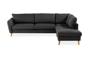 Trend 4-sits Högervänd L-formad Schäslongsoffa i Tyg