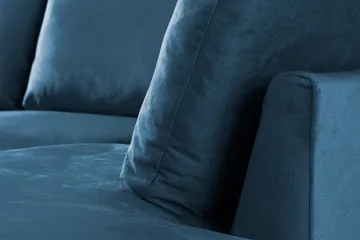 Trend 4-sits Högervänd U-formad Soffa med Divan och Schäslong i Sammet - Blå - Products - Möbler - Soffa - Divansoffa & schäslongsoffa - 4 sits soffa med divan