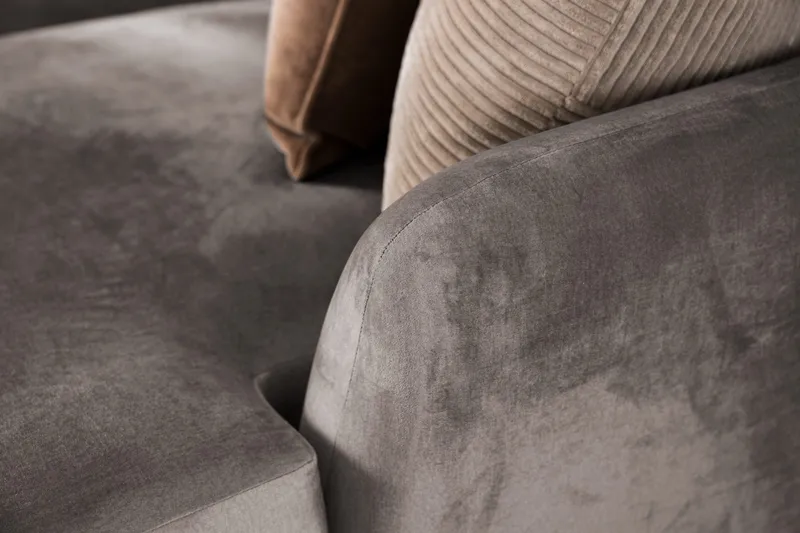 Trend 4-sits Högervänd U-formad Soffa med Divan och Schäslong i Sammet - Brun - Products - Möbler - Soffa - Divansoffa & schäslongsoffa - 4 sits soffa med divan