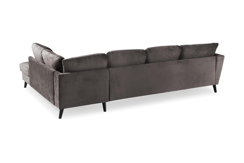 Trend 4-sits Högervänd U-formad Soffa med Divan och Schäslong i Sammet - Mörkgrå - Products - Möbler - Soffa - Divansoffa & schäslongsoffa - 4 sits soffa med divan