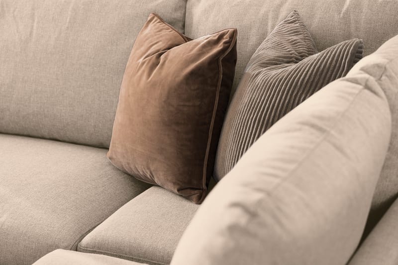 Trend 4-sits Högervänd U-formad Soffa med Divan och Schäslong i Tyg - Beige - Products - Möbler - Soffa - Divansoffa & schäslongsoffa - 4 sits soffa med divan