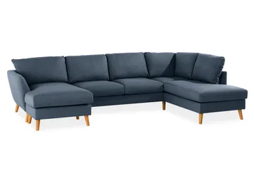 Trend 4-sits Högervänd U-formad Soffa med Divan och Schäslong i Tyg - Blå - Products - Möbler - Soffa - Divansoffa & schäslongsoffa - 4 sits soffa med divan