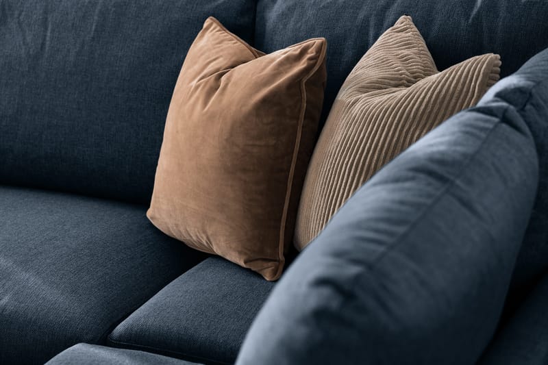 Trend 4-sits Högervänd U-formad Soffa med Divan och Schäslong i Tyg - Blå - Products - Möbler - Soffa - Divansoffa & schäslongsoffa - 4 sits soffa med divan
