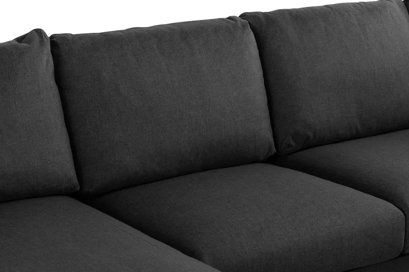Trend 4-sits Högervänd U-formad Soffa med Divan och Schäslong i Tyg - Svart - Products - Möbler - Soffa - Divansoffa & schäslongsoffa - 4 sits soffa med divan