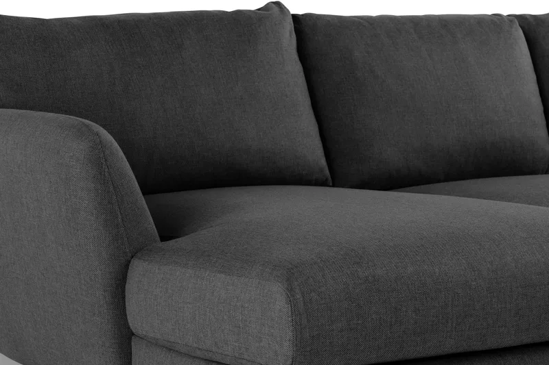 Trend 4-sits Högervänd U-formad Soffa med Divan och Schäslong i Tyg - Svart - Products - Möbler - Soffa - Divansoffa & schäslongsoffa - 4 sits soffa med divan