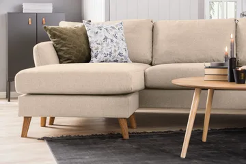 Trend 4-sits Vänstervänd L-formad Divansoffa i Tyg - Beige - Products - Möbler - Soffa - Divansoffa & schäslongsoffa - 4 sits soffa med divan