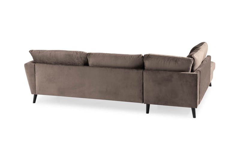 Trend 4-sits Vänstervänd L-formad Schäslongsoffa i Sammet - Brun - Products - Möbler - Soffa - Divansoffa & schäslongsoffa - 4 sits soffa med divan