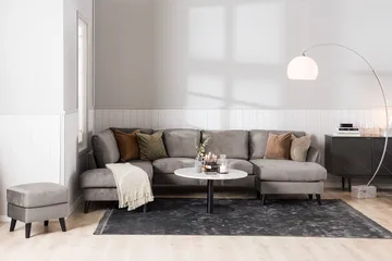 Trend 4-sits Vänstervänd L-formad Schäslongsoffa i Sammet - Brun - Products - Möbler - Soffa - Divansoffa & schäslongsoffa - 4 sits soffa med divan