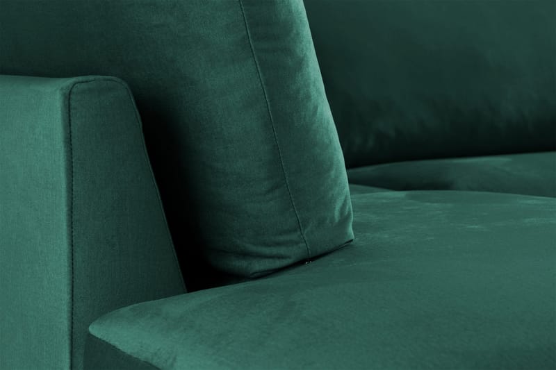 Trend 4-sits Vänstervänd L-formad Schäslongsoffa i Sammet - Grön - Products - Möbler - Soffa - Divansoffa & schäslongsoffa - 4 sits soffa med divan