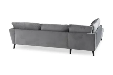 Trend 4-sits Vänstervänd L-formad Schäslongsoffa i Sammet - Ljusgrå - Products - Möbler - Soffa - Divansoffa & schäslongsoffa - 4 sits soffa med divan