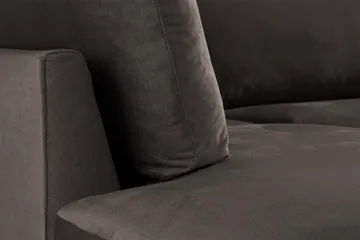 Trend 4-sits Vänstervänd L-formad Schäslongsoffa i Sammet - Mörkgrå - Products - Möbler - Soffa - Divansoffa & schäslongsoffa - 4 sits soffa med divan