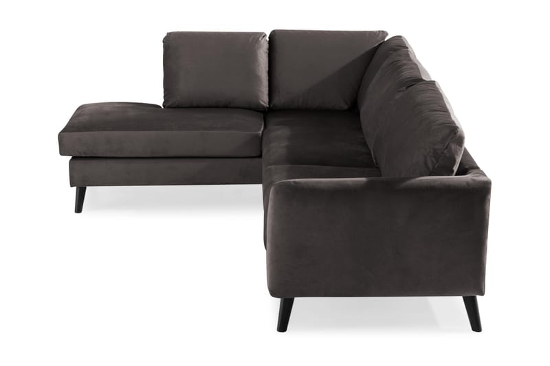 Trend 4-sits Vänstervänd L-formad Schäslongsoffa i Sammet - Mörkgrå - Products - Möbler - Soffa - Divansoffa & schäslongsoffa - 4 sits soffa med divan
