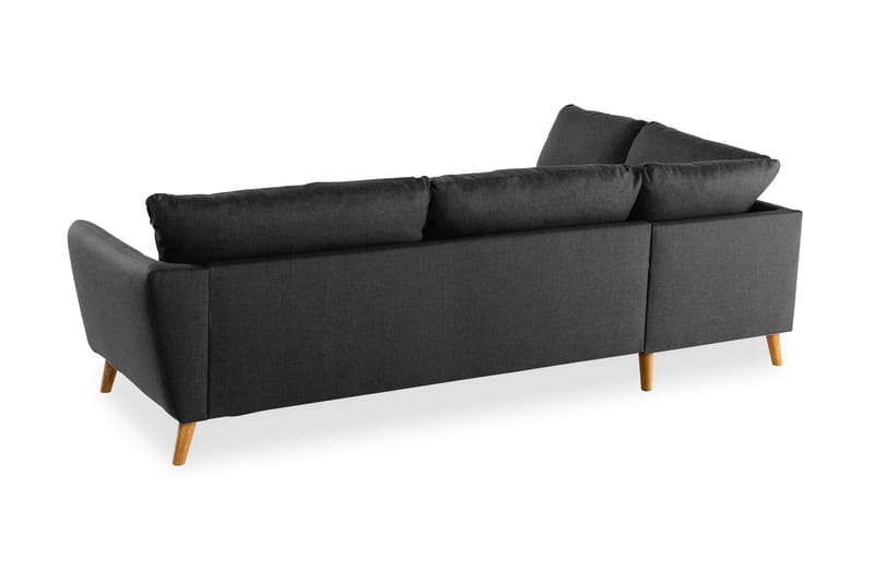 Trend 4-sits Vänstervänd L-formad Schäslongsoffa i Tyg - Svart - Products - Möbler - Soffa - Divansoffa & schäslongsoffa - 4 sits soffa med divan