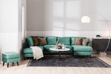 Trend 4-sits Vänstervänd U-formad Soffa med Divan och Schäslong i Sammet - Grön - Products - Möbler - Soffa - Divansoffa & schäslongsoffa - 4 sits soffa med divan