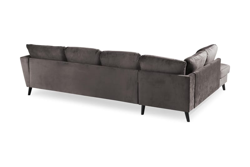 Trend 4-sits Vänstervänd U-formad Soffa med Divan och Schäslong i Sammet - Mörkgrå - Products - Möbler - Soffa - Divansoffa & schäslongsoffa - 4 sits soffa med divan