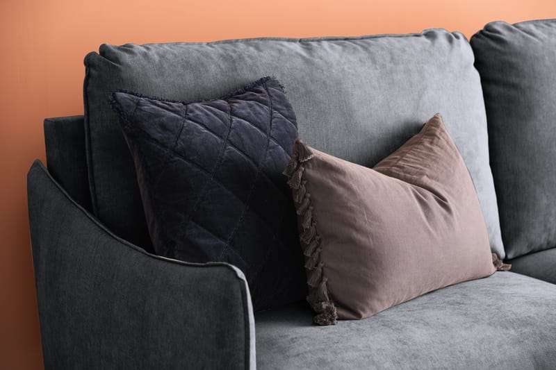 Trend Lyx 3-sits Divansoffa Vänster - Mörkgrå/Ek - Products - Möbler - Soffa - Divansoffa & schäslongsoffa - 4 sits soffa med divan