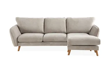Trend Lyx 3-sits Högervänd L-formad Divansoffa i Tyg