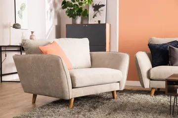 Trend Lyx 4-sits Högervänd L-formad Schäslongsoffa i Tyg - Beige - Products - Möbler - Soffa - Divansoffa & schäslongsoffa - 4 sits soffa med divan