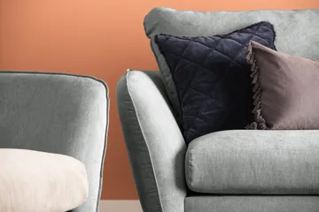 Trend Lyx 4-sits Högervänd L-formad Schäslongsoffa i Tyg - Grå - Products - Möbler - Soffa - Divansoffa & schäslongsoffa - 4 sits soffa med divan