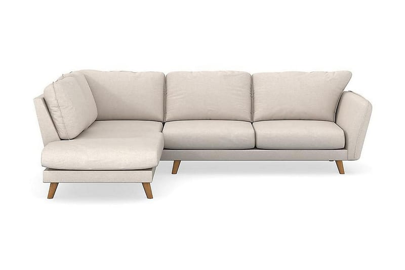 Trend Lyx 4-sits Vänstervänd L-formad Schäslongsoffa i Tyg, Beige