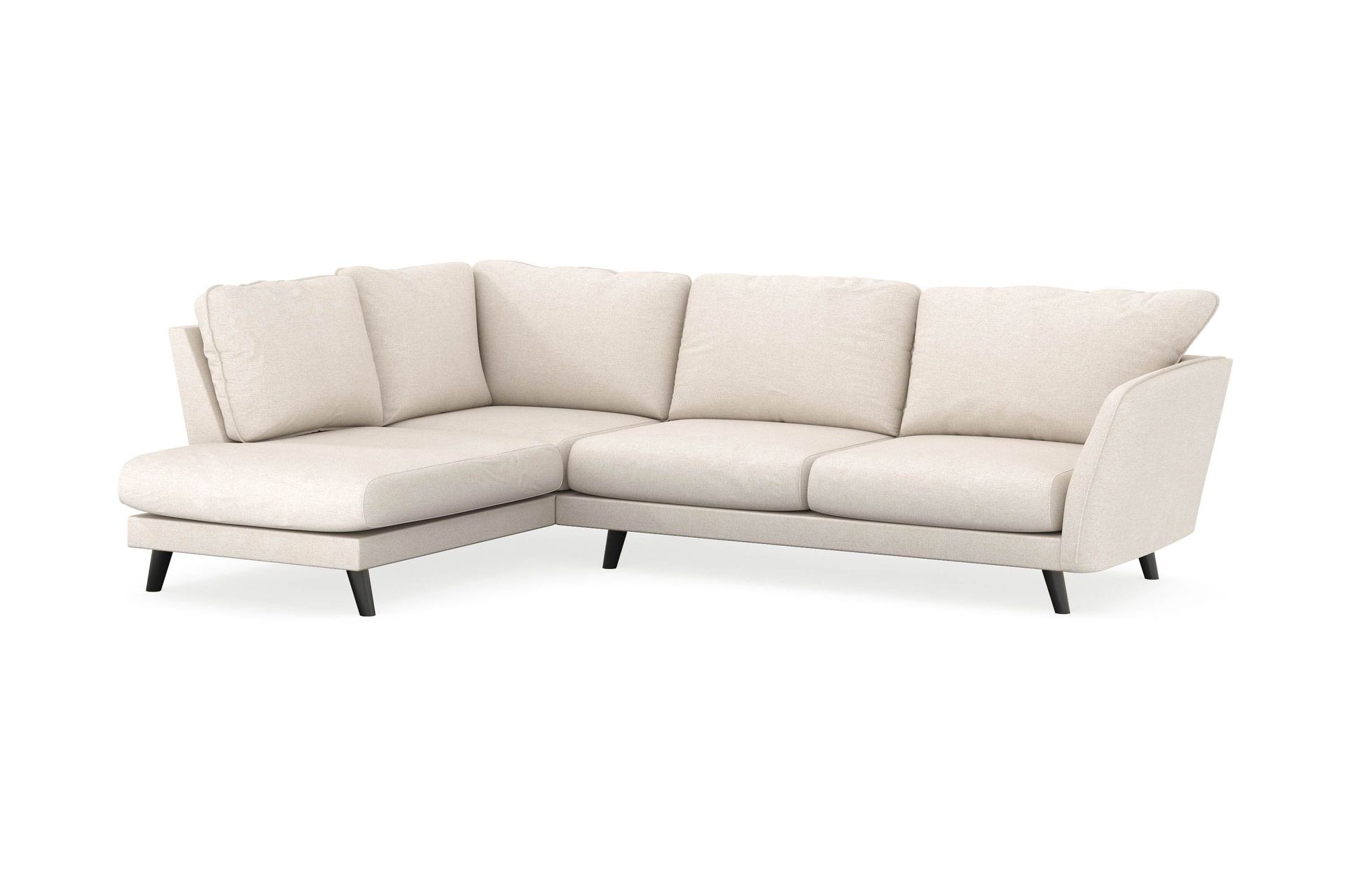 Trend Lyx 4-sits Vänstervänd L-formad Schäslongsoffa i Tyg - Beige - Products - Möbler - Soffa - Divansoffa & schäslongsoffa - 4 sits soffa med divan