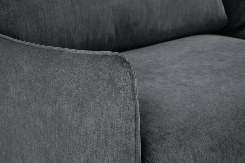 Trend Lyx Schäslongsoffa Vänster - Mörkgrå/Svart - Products - Möbler - Soffa - Divansoffa & schäslongsoffa - 4 sits soffa med divan