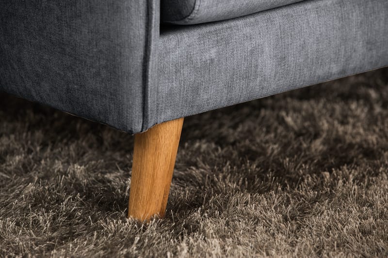 Trend Lyx Schäslongsoffa Vänster - Mörkgrå/Svart - Products - Möbler - Soffa - Divansoffa & schäslongsoffa - 4 sits soffa med divan