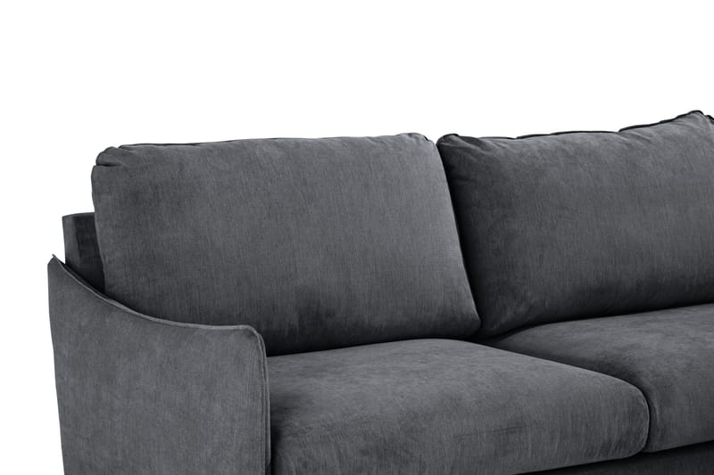 Trend Lyx Schäslongsoffa Vänster - Mörkgrå/Svart - Products - Möbler - Soffa - Divansoffa & schäslongsoffa - 4 sits soffa med divan