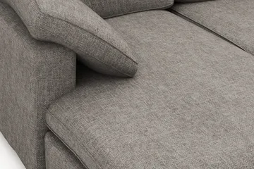 Visby 4-sits L-formad Djup Vändbar Soffa med Divan i Tyg - Grå - Products - Möbler - Soffa - Divansoffa & schäslongsoffa - 4 sits soffa med divan