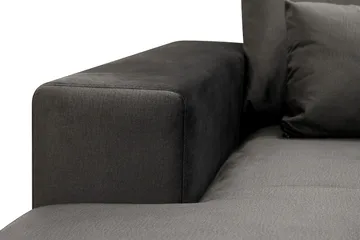 Grande 6-sits U-Soffa med Divan Vänster - Mörkgrå Sammet - Products - Möbler - Soffa - Sammetssoffa
