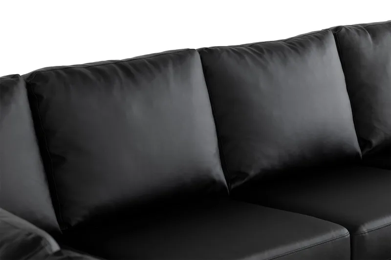 Crazy 7-sits Högervänd U-formad XX-Large Hörnsoffa med divan i Konstläder - Svart - Products - Möbler - Soffa - Hörnsoffa - Hörnsoffa med divan