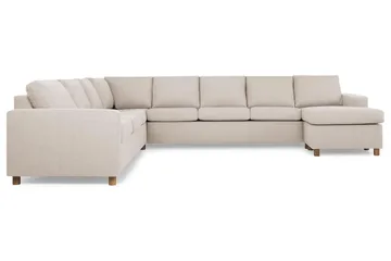 Crazy 7-sits Högervänd U-formad XX-Large Hörnsoffa med divan i Tyg - Beige - Products - Möbler - Soffa - Hörnsoffa - Hörnsoffa med divan