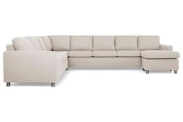 Crazy 7-sits Högervänd U-formad XX-Large Hörnsoffa med divan i Tyg - Beige - Products - Möbler - Soffa - Hörnsoffa - Hörnsoffa med divan