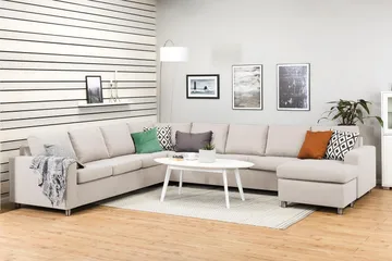 Crazy 7-sits Högervänd U-formad XX-Large Hörnsoffa med divan i Tyg - Beige - Products - Möbler - Soffa - Hörnsoffa - Hörnsoffa med divan