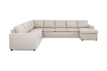 Crazy 7-sits Högervänd U-formad XX-Large Hörnsoffa med divan i Tyg