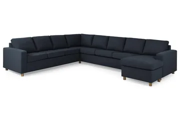 Crazy 7-sits Högervänd U-formad XX-Large Hörnsoffa med divan i Tyg - Blå - Products - Möbler - Soffa - Hörnsoffa - Hörnsoffa med divan