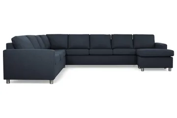 Crazy 7-sits Högervänd U-formad XX-Large Hörnsoffa med divan i Tyg - Blå - Products - Möbler - Soffa - Hörnsoffa - Hörnsoffa med divan