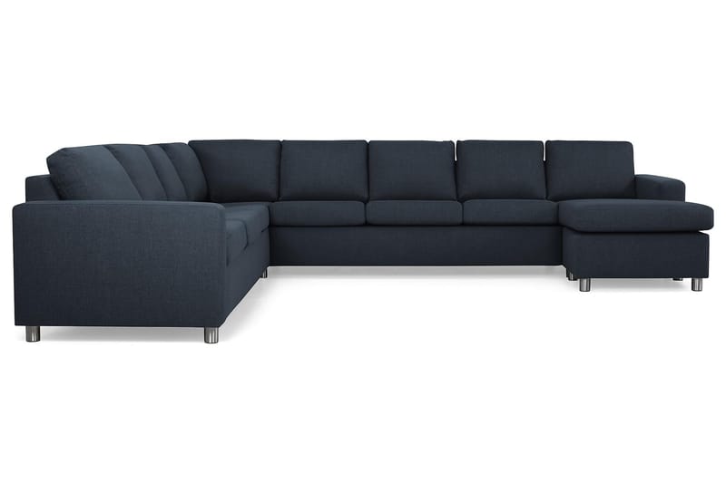 Crazy 7-sits Högervänd U-formad XX-Large Hörnsoffa med divan i Tyg - Blå - Products - Möbler - Soffa - Hörnsoffa - Hörnsoffa med divan
