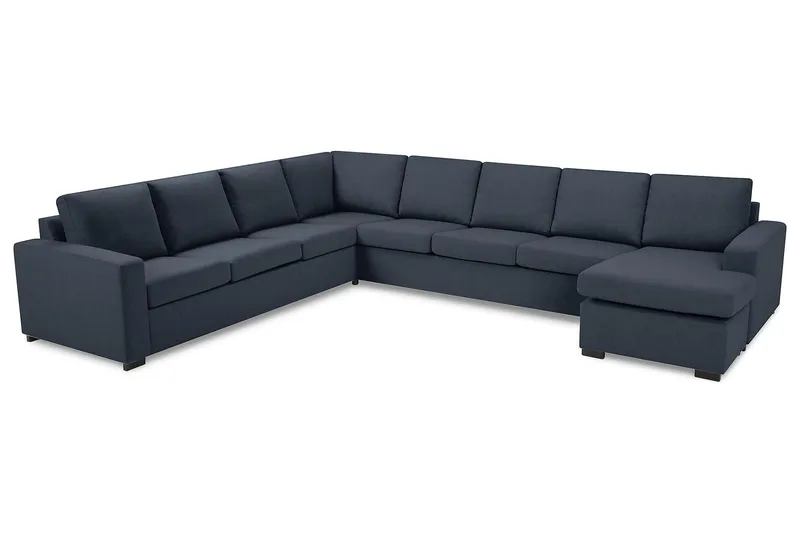 Crazy 7-sits Högervänd U-formad XX-Large Hörnsoffa med divan i Tyg - Blå - Products - Möbler - Soffa - Hörnsoffa