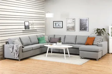 Crazy 7-sits Högervänd U-formad XX-Large Hörnsoffa med divan i Tyg - Grå - Products - Möbler - Soffa - Hörnsoffa - Hörnsoffa med divan