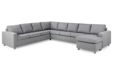 Crazy 7-sits Högervänd U-formad XX-Large Hörnsoffa med divan i Tyg - Grå - Products - Möbler - Soffa - Hörnsoffa - Hörnsoffa med divan